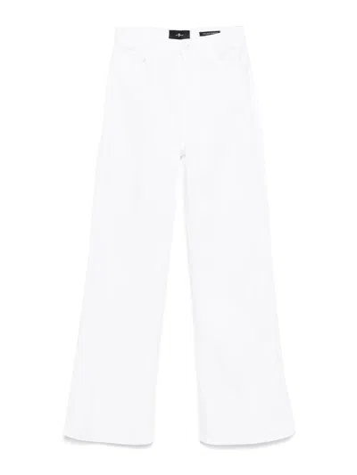 7 FOR ALL MANKIND JEANS BOOT-CUT - BLANCO