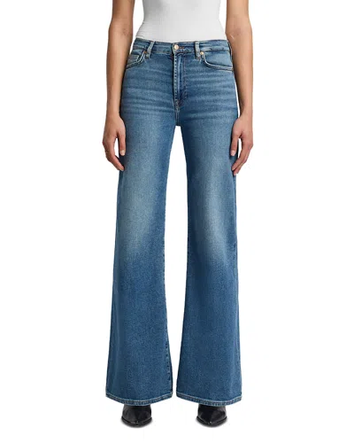 7 For All Mankind Ultra High Rise Jo Wide Leg Jeans In Blue