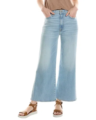7 For All Mankind Ultra High-rise Zzz Cropped Wide Leg Jean In Blue