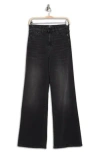 7 For All Mankind Ultra High Waist Wide Leg Jeans In Black