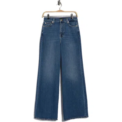 7 For All Mankind Ultra High Waist Wide Leg Jeans In Blue