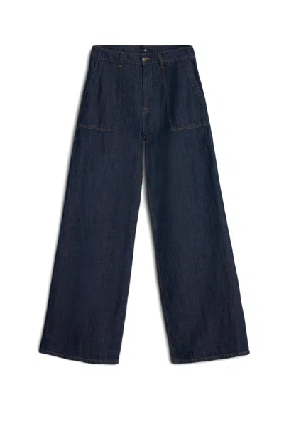 7 FOR ALL MANKIND 7 FOR ALL MANKIND UTILITY POCKET WIDE-LEG DENIM PANTS