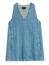 7 For All Mankind V Neck Dress Arizona Clothing In Blue