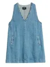 7 For All Mankind V Neck Dress Arizona Clothing In Blue