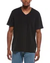 7 For All Mankind V-neck Luxe Performance T-shirt In Black