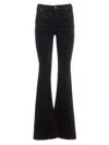 7 For All Mankind Velvet Flared Jeans Black