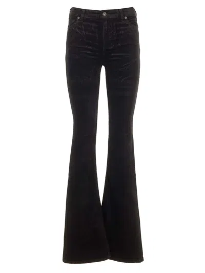 7 For All Mankind Velvet Flared Jeans Black