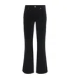 7 For All Mankind Velvet The Leggy Bootcut Jeans In Black