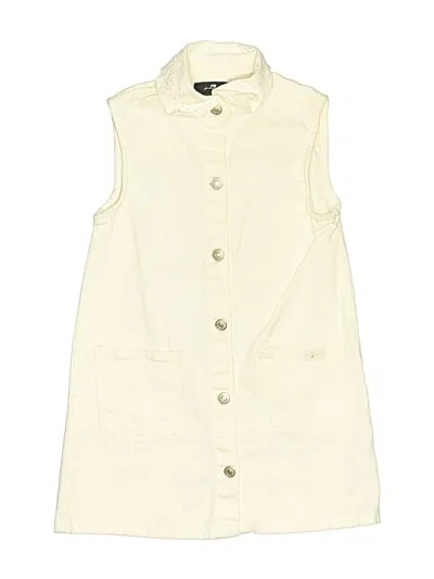 Pre-owned 7 For All Mankind Kids' Vest In White