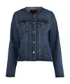 7 For All Mankind Koko Slim Illusion Saturday Denim Jacket In Blue