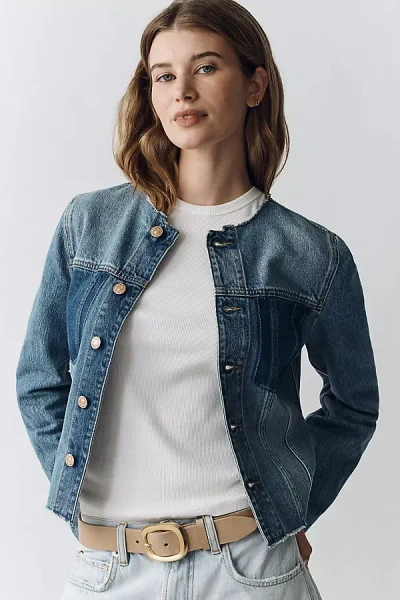 7 For All Mankind Vicky Denim Jacket In Blue