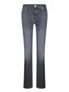 7 For All Mankind Washed Black Bootcut Jeans In Black