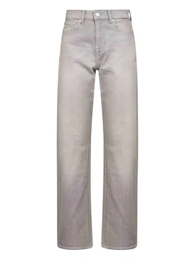 7 For All Mankind Washed Jeans In Gray