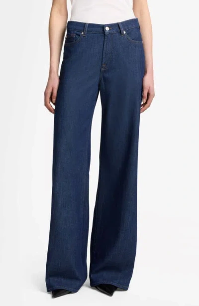 7 For All Mankind Weightless Lotta High Waist Wide Leg Jeans In Blue