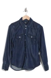 7 For All Mankind Western Denim Shirt In Blue