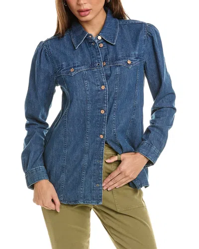 7 For All Mankind Western Shirt In Blue