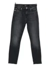 7 For All Mankind Whiskering-effect Jeans In Black