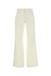 7 For All Mankind Willow High Rise Wide Leg Jeans In Linen Ostuni In White
