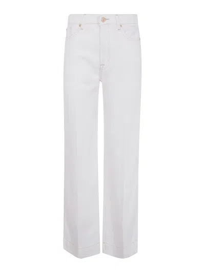 7 For All Mankind Dojo Tailorless White Jeans