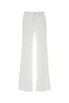 7 For All Mankind Tess Flared Pant With Belt Loops And Back Pockets In Bianco