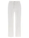 7 For All Mankind White Easy Slim Ankle Jeans
