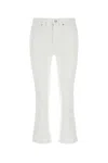 7 For All Mankind Slim Kick High-rise Bootcut Jeans In White