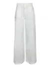 7 For All Mankind Willow High Rise Wide Leg Jeans In Linen Ostuni In White