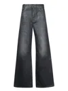 7 For All Mankind Wide-leg Black Jeans With Classic Five-pocket Design