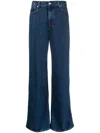7 For All Mankind Wide Leg Denim Jeans In Denim