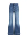 7 For All Mankind Wide-leg Denim Jeans In Blue