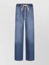 7 For All Mankind Wide Leg Denim Trousers With Elastic Band In Blue