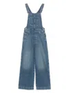 7 For All Mankind Wide-leg Dungarees In Blue