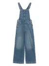 7 For All Mankind Wide-leg Dungarees In Blue