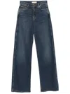 7 For All Mankind Wide-leg High-waist Denim Jeans In Black