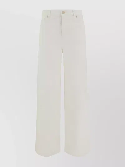 7 For All Mankind Wide Leg High Waist Jeans In Gray