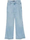 7 FOR ALL MANKIND WIDE-LEG HIGH-WAISTED DENIM JEANS IN LIGHT WASH