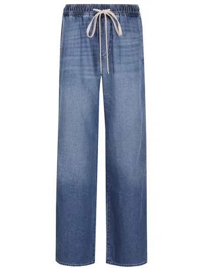 7 For All Mankind Wide-leg Hilo Denim Pants In Blue