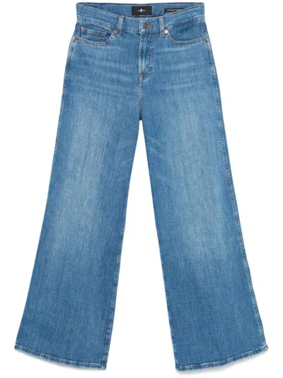 7 For All Mankind Wide-leg Jeans In Blue