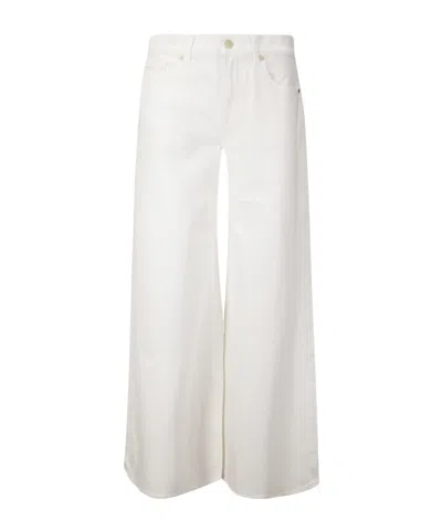 7 For All Mankind Wide-leg Jeans In White