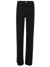 7 For All Mankind Alexa Cropped Wide-leg Jeans In Black