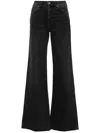 7 For All Mankind Wide-leg Jeans In Black