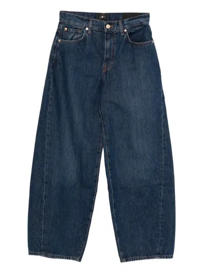7 For All Mankind Wide-leg Jeans In Blue