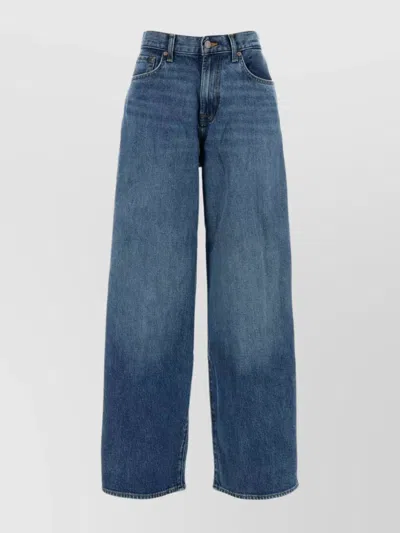 7 FOR ALL MANKIND WIDE-LEG JEANS DENIM LOOPS BELT