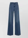 7 For All Mankind Wide-leg Jeans Featuring Belt Loops In Blue