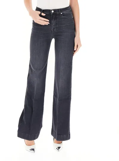 7 For All Mankind Wide-leg Jeans In Gray
