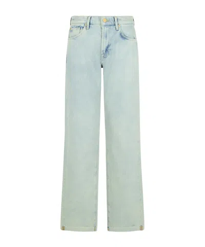 7 For All Mankind Belt-loop Jeans In Green