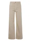 7 For All Mankind Lotta Cropped Left Hand Cold Brew With Raw Cut Clothing In Neutrals