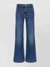 7 For All Mankind Wide-leg Jeans With Faded Wash And Belt Loops In Blue
