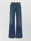 7 For All Mankind Womens Soho Dark Modern Dojo Flared-leg High-rise Denim-blend Jeans In Blue