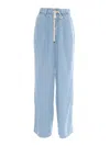 7 For All Mankind Wide-leg Light Blue Denim Tilda Pant In Blue